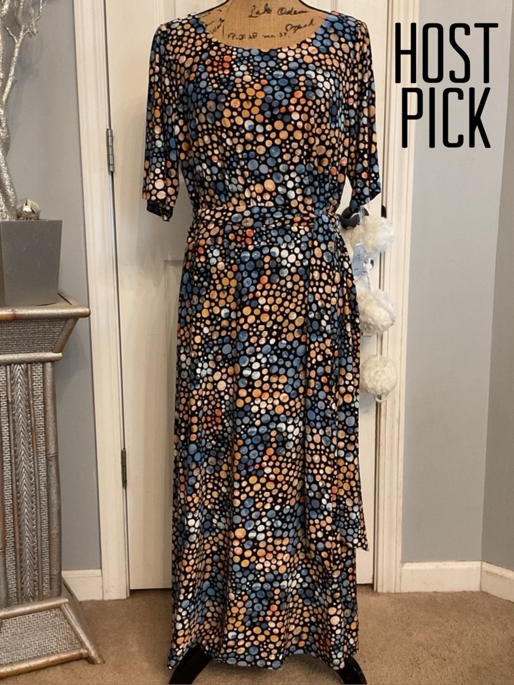 Kasper Printed Fit and Flare Midi Dress - Picture 1 of 6